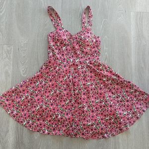 ☀️ Orange Floral Dress - S